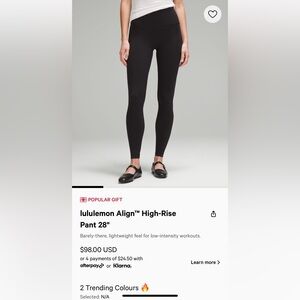 Lululemon Align High Rise Leggings